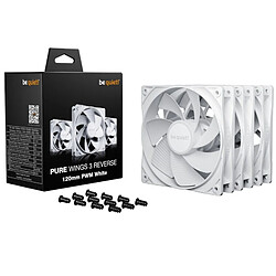 be quiet! Light Wings 120 mm PWM Reverse White BL136 — Pack de 3