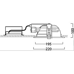 Sylvania Syl-Lighter LUMIANCE 3031520 Spot encastré rond 2x18W fluo compact