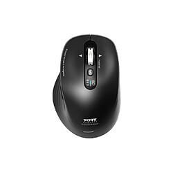 PORT Designs 910202 Souris sans fil rechargeable droite 2.4 GHz & Bluetooth 1000-3200 DPI noire