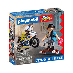 Playmobil® 72079 Course-poursuite en moto Playset City Action 17 pièces