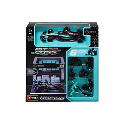 Bburago W15 n°44 Mercedes-AMG F1 Set Pit Stop 1:43 - 6 figurines