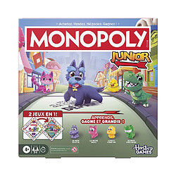 Hasbro Monopoly Junior 2-en-1 HAOG1856101 Jeu de société familial 2-4 joueurs