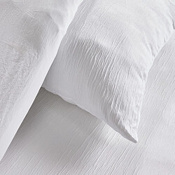 Today Housse de couette 220x240 cm avec 2 taies 63x63 cm Réf. 130742 effet crépon blanc