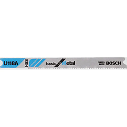 Bosch U118A Lame de scie sauteuse 80 mm HSS pour métal - Pack 3