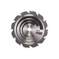 Bosch Construct Wood 235 mm Lame de scie circulaire 16 dents 2608640636 Bosch Construct Wood Lame circulaire 235 mm carbure 16 dents, alésage 30/25 mm, largeur de coupe 2,8 mm, pour bois et panneaux