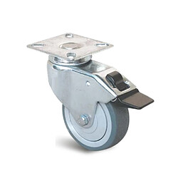 Guitel Uniroll 66522 Roulette pivotante 50 mm caoutchouc avec platine et frein