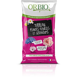 Terreau pour fleurs - ORBIO - 40 L - Favorise la floraison - Substrat enrichi
