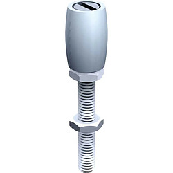 Mantion 1088 Guide olive nylon pour rail U 25x17 mm Ø14 mm