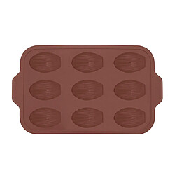 Point Virgule PV-BAK-5102 Moule à madeleines silicone 9 empreintes 37x23x2 cm marron mat