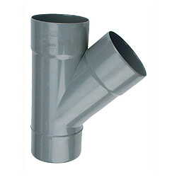 Wavin Culotte 45° D80 PVC 3026017 gris emboîture à coller