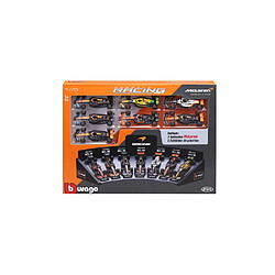 Coffret 7 véhicules Formule 1 1:43 BBURAGO38169 McLaren papaya orange/noir