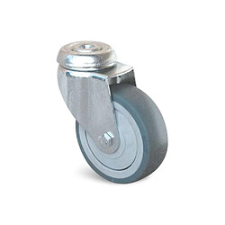 Guitel 13922 Roue pivotante 125 mm caoutchouc avec frein et trou central