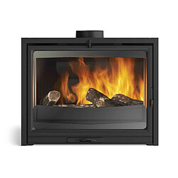 Insert à bois 10kw anthracite - 663258ANTHRACITE - GODIN pas cher