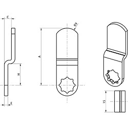Came RONIS 15929-00 / 6629 plate ou coudée