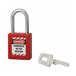 Thirard Cadenas consignation 40 mm anse acier Ø6×38 mm rouge
