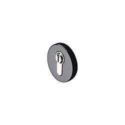 Normbau S80-TDC-16 Paire de rosaces 55 mm noir brillant pour cylindre euro-profile (clé L)