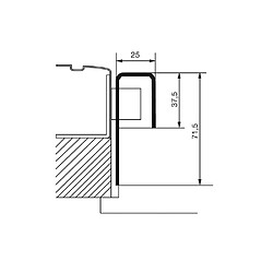 Vachette 14705000 Gâche standard en J gauche blanc