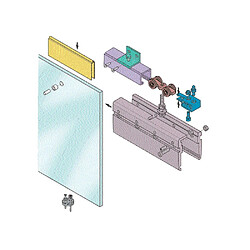 Koblenz 0500 Équerre de fixation latérale pour rail coulissant 120 kg 8–12 mm