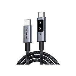 UGreen Câble USB-C vers USB-C 1 m 100W PD 3.0 tressé gunmetal