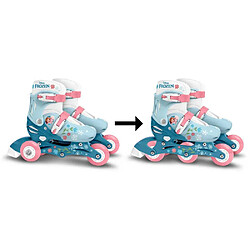 Avis La Reine Des Neiges Patins 2-en-1 ajustables taille 27-30 motif Frozen bleu clair