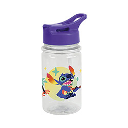 Jemini Gourde enfant 380 ml Lilo & Stitch transparent bouchon violet bec rabattable