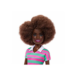 Avis Barbie Fashionistas JJN60 Poupée 29,8 cm Robe polo rayée afro bouclée