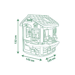 Smoby Maison Mud Cooking 16 accessoires - Maison de jeu 132x143x139 cm pas cher