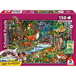 Schmidt Spiele 56532 Puzzle 150 pièces Animaux des forêts d'Europe 43,2x29,1 cm