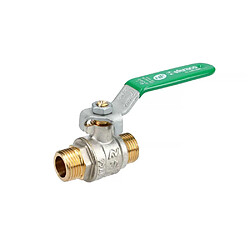 Sferaco 567003 Vanne à boule 3/8" mâle-mâle passage intégral poignée verte