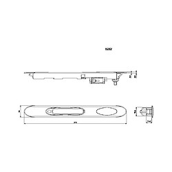 La Croisee Ds DS5232-013 Fermeture solo simple encastrée porte coulissante noir Clip-Tec