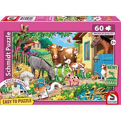 Schmidt Spiele 56574 Puzzle enfants 60 pièces Animaux de la ferme