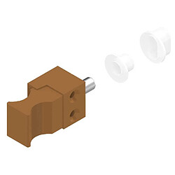 La Croisee Ds DS6220-097 Verrou de condamnation pour porte coulissante 14,5 mm laqué brun