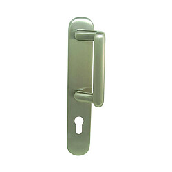 Cadap SARA U179CY08/19V Poignée sur plaque 7 mm nickelé mat zamak