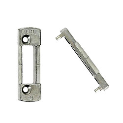 Ferco E-18749-14-0-1 Gâche pêne demi-tour pour menuiserie PVC ferGUard argent 2 pièces