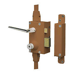Bricard Super-Surete 3 points vertical 1101021 droite brun mat mécanisme à encastrer