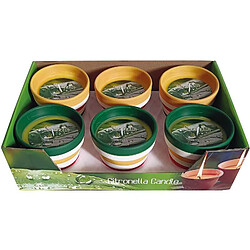 zéro moustique Bougie anti-moustiques 10 cm céramique - Pack de 6