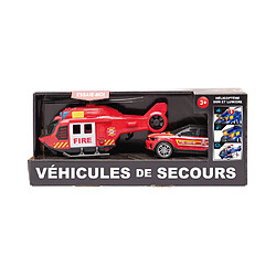 WDK Set véhicules de secours 5179919 Hélicoptère et voiture son et lumière
