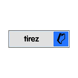Novap Plaquette "TIREZ" horizontale plexiglas 170x45 mm - 4033679