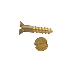 Gfd 053164 Vis à bois à tête fraisée fendue 4x35 mm laiton - boîte 200