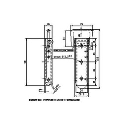 Monin 7006 Grenouillère à levier 45x122 mm modèle 270420
