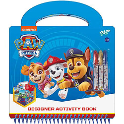 Creativ Production Designer Activity Book PAW Patrol 8714274720718 carnet paysage spirale poignée bleu 3 stylos pailletés