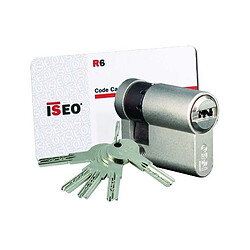 Iseo IS R6 Cylindre demi-profil 10x30 mm nickelé mat 6 goupilles