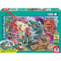 Schmidt Spiele SCHM56527 Puzzle 100 pièces Petits Dinosaures 36,1 x 24,3 cm