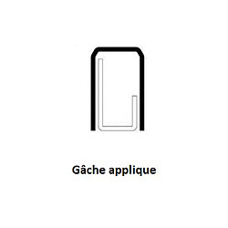 Vachette 14707000 Gâche en applique en U pour carénées gauche blanc 80x70x2610 mm