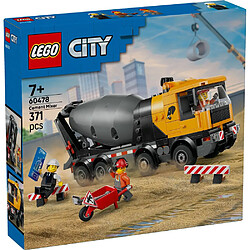 LEGO 60478 Camion malaxeur béton City - Set de construction 371 pièces