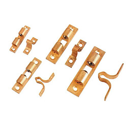 OUTILLAGE PROGRESS LA1203 loqueteau double billes à ressort 70x18 mm laitonné