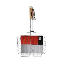 Koopman International KONC83506170 Panier de grill rectangulaire 26 x 32 cm poignée longue