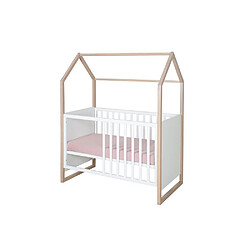 Avis Roba Cabane 3 pièces Ensemble chambre bébé lit 60x120 cm commode armoire chêne/blanc