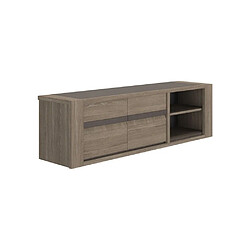 Gami MARCEAU1J2G335 Meuble TV bas 190x48x57 cm effet chêne