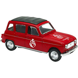 Welly Die Renault 4 Vendée 1:43 Modèle réduit métal 43741D-RD-VD Rouge toit noir